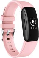 🎀 kartice adjustable soft silicone bands for fitbit inspire - pink logo