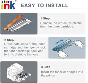 img 1 attached to 🖨️ High-Quality St@r Ink: Compatible Toner Cartridge for Samsung CLT-404S (4 Pack) - SL-C480FW C430W C480W C480FN C480 Printer