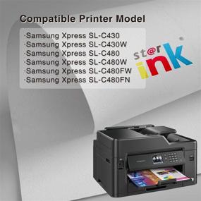 img 3 attached to 🖨️ High-Quality St@r Ink: Compatible Toner Cartridge for Samsung CLT-404S (4 Pack) - SL-C480FW C430W C480W C480FN C480 Printer