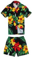 🌺 hibiscus blue boy hawaiian shirt or cabana set: feel the tropical vibes! logo