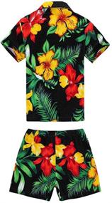 img 2 attached to 🌺 Hibiscus Blue Boy Hawaiian Shirt or Cabana Set: Feel the Tropical Vibes!