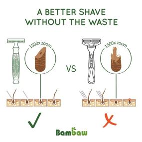 img 1 attached to Bambaw Double Edge Safety Razor: Long Bamboo Handle for Sustainable Shaving, Eco-Friendly and Durable