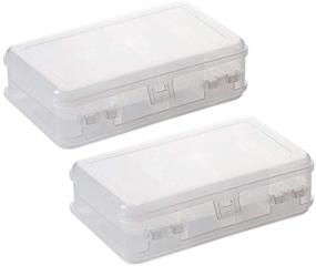 img 4 attached to 📦 Versatile Clear Double Layer Jewelry Box Organizer for Small Items - 10 Grid Storage Container for Earrings, Necklaces, Rings, Beads, and More