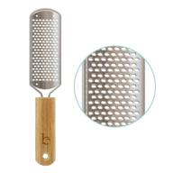 🦶 foot file - callus remover tool for dead skin removal, pedicure tools for home use, foot rasp callus remover for feet and heels, achieve smooth and soft feet with a grater & scraper (bamboo & stainless steel) (1 pack) logo