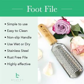 img 3 attached to 🦶 Foot File - Callus Remover Tool for Dead Skin Removal, Pedicure Tools for Home Use, Foot Rasp Callus Remover for Feet and Heels, Achieve Smooth and Soft Feet with a Grater & Scraper (Bamboo & Stainless Steel) (1 Pack)