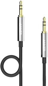 img 4 attached to 🎧 Premium 1.2m Anker Auxiliary Audio Cable for Headphones, iPods, iPhones, iPads, Home/Car Stereos & More - 3.5mm AUX Cable (Black)