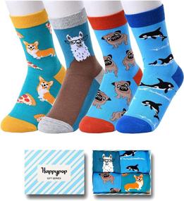 img 3 attached to 🦁 Fun Animal Sports Space-themed Gift Box for Boys, Ages 4-10: HAPPYPOP Socks