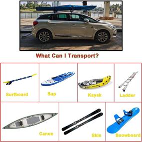 img 2 attached to 🚗 Universal Car Soft Roof Rack Pads - Convenient Kayak/Ski/Surfboard Transport System