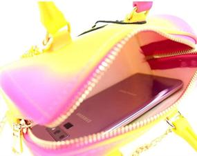 img 2 attached to 🌈 Multicolor Rainbow Women's Handbags & Wallets - Satchel Shoulder Crossbody Bags