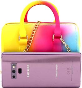 img 1 attached to 🌈 Multicolor Rainbow Women's Handbags & Wallets - Satchel Shoulder Crossbody Bags