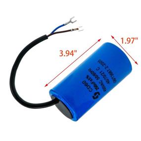 img 1 attached to Sydien Cylindrical CD60 Motor Start Capacitor 250UF for 50Hz/60Hz Motors, Washing Machines, Air Conditioners, Refrigerators, Water Pumps - Blue