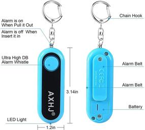 img 2 attached to 🔊 130dB Emergency Alarm Siren Song Keychain with LED Light - Personal Safety Alarm for Women, Children, Elderly & Joggers (3 Pack)
