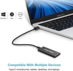 img 1 attached to 💾 Ultra-Slim 500GB KOOTION External SSD: High-Speed Solid State Drive with USB 3.1 Type-C - Read up to 500MB/s & Write up to 450MB/s