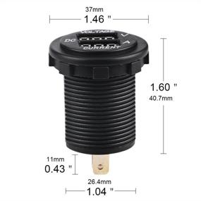 img 3 attached to Ватервич DC12-24V/0.1-10A Двойной цифровой мультиметр LED для измерения ампер и напряжения 2 в 1 Токовый и Напряженный Тестер для лодки, морского судна, грузовика, внедорожника, автомобиля, домика на колесах LED круглой панели (Синий) - Улучшенное SEO-совместимое название продукта