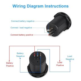 img 1 attached to Ватервич DC12-24V/0.1-10A Двойной цифровой мультиметр LED для измерения ампер и напряжения 2 в 1 Токовый и Напряженный Тестер для лодки, морского судна, грузовика, внедорожника, автомобиля, домика на колесах LED круглой панели (Синий) - Улучшенное SEO-совместимое название продукта