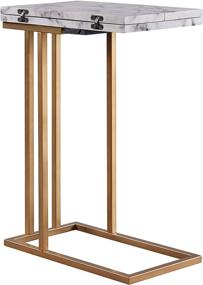 img 1 attached to Versanora Marmo End Tables Brass
