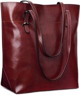 s-zone vintage genuine leather tote shoulder bag handbag 2.0: upgraded large capacity and timeless style logo