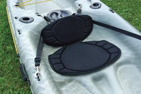 img 3 attached to Universal Fit Water Repellent Cushion with Back Support for Sit-on-top Kayak or SUP Seat by Pelican Boats - PS0480-3, in Black