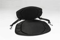 universal fit water repellent cushion with back support for sit-on-top kayak or sup seat by pelican boats - ps0480-3, in black logo