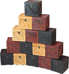 img 1 attached to 📦 Vintiquewise Wooden Stackable Lidded Crate in Light Brown: Organize Stylishly