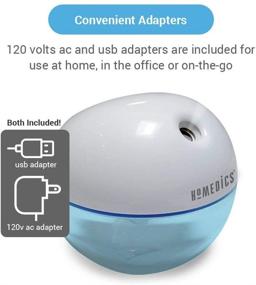 img 1 attached to 🏢 HoMedics Personal Ultrasonic Humidifier: Compact Size, Whisper-Quiet, 4 Hour Runtime, Bonus Filters Included