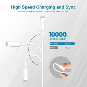 img 2 attached to 🔌 5Pack Apple MFi Certified Lightning Cable 6FT: Fast Charging Cord for iPhone 12 Mini, 12 Pro Max, 11 Pro Max, XS, XR, X, 6 and AirPods-2M