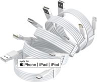 🔌 5pack apple mfi certified lightning cable 6ft: fast charging cord for iphone 12 mini, 12 pro max, 11 pro max, xs, xr, x, 6 and airpods-2m logo