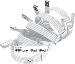 img 4 attached to 🔌 5Pack Apple MFi Certified Lightning Cable 6FT: Fast Charging Cord for iPhone 12 Mini, 12 Pro Max, 11 Pro Max, XS, XR, X, 6 and AirPods-2M