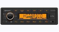 📻 vdo continental tr7412ub-or: european style 12v radio with orange display and bluetooth connectivity logo