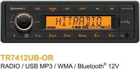 img 1 attached to 📻 VDO Continental TR7412UB-OR: European Style 12v Radio with Orange Display and Bluetooth Connectivity