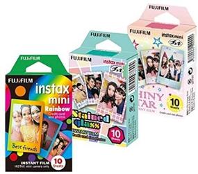 img 2 attached to 🌈 Fujifilm Instax Mini Film Rainbow - Stained Glass - Shiny Star Film - Pack of 30 Sheets (Taketori Store Exclusive with Detailed Instructions)