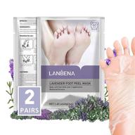 👣 lavender foot peel mask (2 pairs) - exfoliating callus remover, peel off dead skin, repair rough heels, & achieve smooth skin - men and women logo