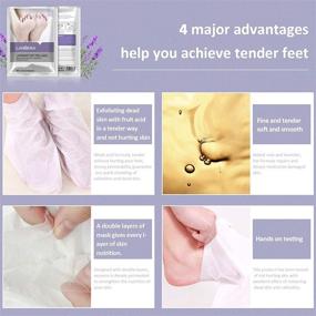 img 1 attached to 👣 Lavender Foot Peel Mask (2 Pairs) - Exfoliating Callus Remover, Peel Off Dead Skin, Repair Rough Heels, & Achieve Smooth Skin - Men and Women