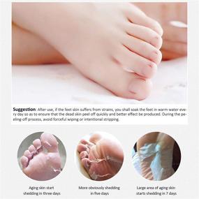 img 2 attached to 👣 Lavender Foot Peel Mask (2 Pairs) - Exfoliating Callus Remover, Peel Off Dead Skin, Repair Rough Heels, & Achieve Smooth Skin - Men and Women