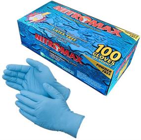 img 4 attached to 🧤 10-Case Pack Latex-Free Nitrile Gloves, Tear Resistant, 5 Mil Thick, Powder-Free, Large Size