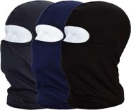 mayouth balaclava sun/uv face mask upf 50+ ski mask neck gaiter face scarf for outdoor sports - pack of 3 logo