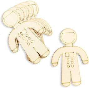 img 1 attached to Juvale Pack of 24 Unfinished Wooden Space Cutouts – UFO, Astronaut, Planet, Rocket Ship Crafts (5.5 x 4.6 in)