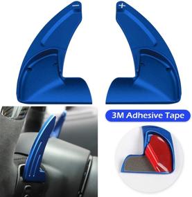 img 2 attached to For Dodge Challenger Charger 2015-2021 Interior Accessories Decoration Steering Wheel Shift Paddle Extended Trim Cover Air Conditioner Switch CD Button Knob Decal Trim Rings (Blue 5PCS)