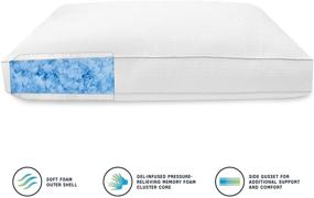 img 3 attached to Сенсорная подушка SensorPEDIC OptiBlend Triple Layer Memory Foam: превосходный комфорт и поддержка, белый цвет (70301)