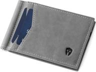 👔 slate gray minimalist men's wallets, card cases & money organizers: stylish and convenient accessories logo