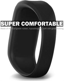 img 2 attached to 🌈 iBREK Garmin Vivofit jr/jr 2/3 Bands: Stretchy Silicon Replacement Watch Bands for Kids Boys Girls - Small, Black (No Tracker)