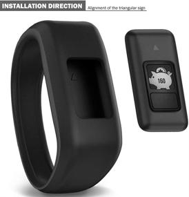 img 1 attached to 🌈 iBREK Garmin Vivofit jr/jr 2/3 Bands: Stretchy Silicon Replacement Watch Bands for Kids Boys Girls - Small, Black (No Tracker)