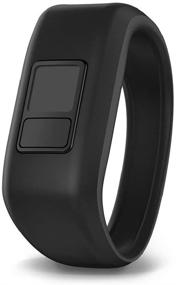 img 4 attached to 🌈 iBREK Garmin Vivofit jr/jr 2/3 Bands: Stretchy Silicon Replacement Watch Bands for Kids Boys Girls - Small, Black (No Tracker)