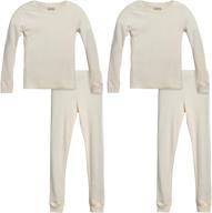 🧣 boys' waffle knit thermal underwear set - 4 piece top and long johns (sizes 2t-16) logo