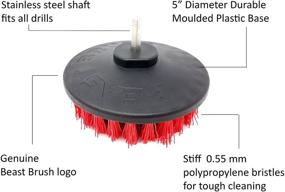img 3 attached to 🧽 Powerful Beast Brush Stiff 5" Drill Attachment for Fast & Easy Cleaning - Tackle Tough Stains in Bathroom, Kitchen, Grout, Garage!