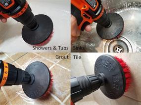 img 2 attached to 🧽 Powerful Beast Brush Stiff 5" Drill Attachment for Fast & Easy Cleaning - Tackle Tough Stains in Bathroom, Kitchen, Grout, Garage!