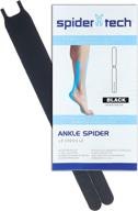 🕷️ spidertech black ankle spider pre-cut: water-resistant, latex-free tape. athletes' preferred choice for inflammation reduction, muscle re-training, and enhanced performance (1 pack) логотип