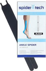 img 4 attached to 🕷️ SpiderTech Black Ankle Spider Pre-Cut: Water-Resistant, Latex-Free Tape. Athletes' Preferred Choice for Inflammation Reduction, Muscle Re-Training, and Enhanced Performance (1 Pack)