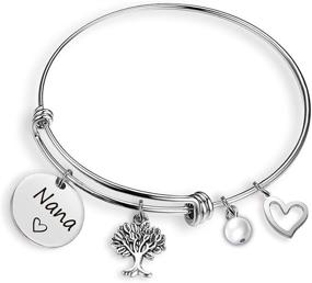 img 4 attached to 👵 Eigso Nana Grandma Bracelet - Bangle Grandmother Jewelry Gift with Nana Charm - Birthday Bracelet for Women