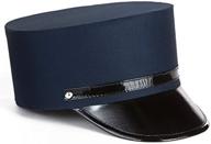 👒 explore authentic kangaroo cotton navy blue adult train engineer & conductor hat logo